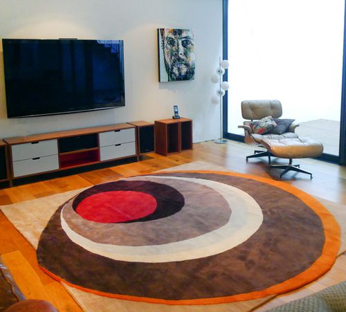 Tapis contemporain - MID-CENTURY MODERN - Sonya Winner - à motif / en laine de Nouvelle Zélande / rectangulaire
