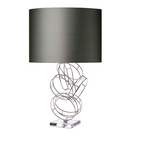 Lampe de table - 80315 - BOHEME DESIGN - en métal / en tissu / contemporaine