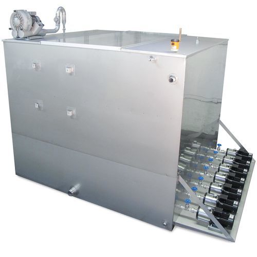 Groupe d'eau glacée à condensation par eau - Metos - mobile / compact / modulaire