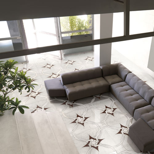 Parquet massif - DECIMA - Parchettificio Toscano Srl - en wengé / avec incrustations en marbre / mat