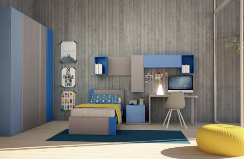 Chambre d'enfant grise - COOL 06 - Mob. Granzotto - pour garçon