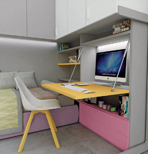 Bureau contemporain - NATURAL MOOD - Mob. Granzotto - en stratifié / piétement en panneaux / pour enfant