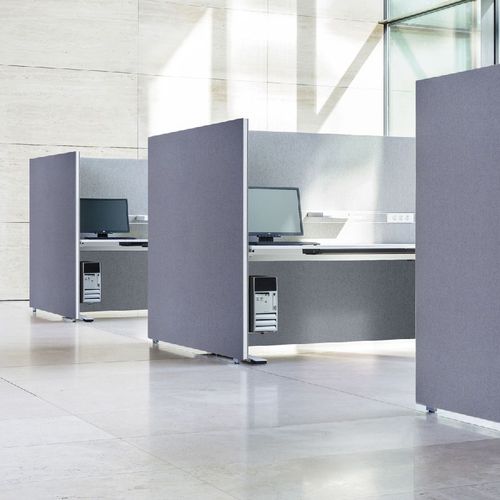 Séparateur de bureau au sol - SINIX - Vario - sur bureau / en tissu