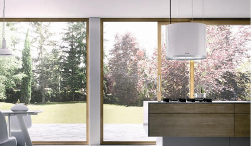 Hotte îlot - SKYLINE ROUND - Berbel - design original / avec éclairage intégré