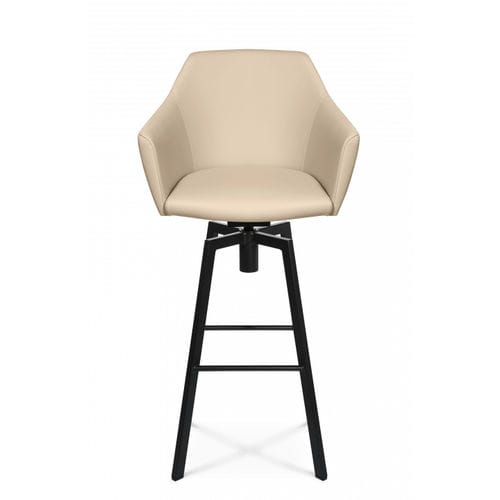 Tabouret de bar contemporain - W-CUBE H - Wagner - Eine Marke der Topstar GmbH - en cuir / avec piètement en acier / 4 pieds