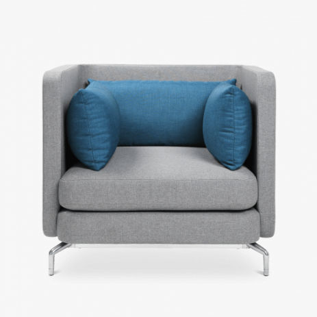 Fauteuil contemporain - W-LOUNGE LOW ONE - Wagner - Eine Marke der Topstar GmbH - en tissu / en métal / avec coussin amovible
