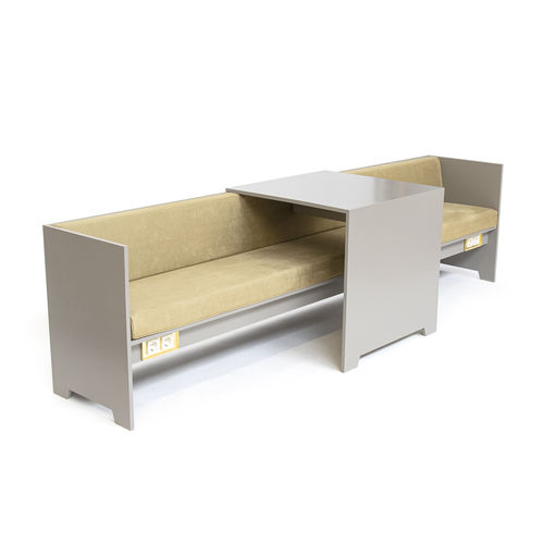 Canapé contemporain - piet hein eek - en tissu / personnalisable / table intégrée