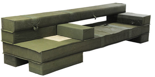 Canapé design original - 4311  - piet hein eek - en tissu / vert / 3 places
