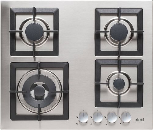 Table de cuisson à gaz - PLANO 60 - ELLECI - 4 foyers / encastrable / avec manettes