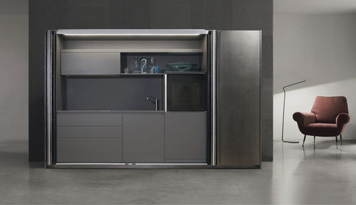 Cuisine contemporaine - SYSTEM - Key cucine - en métal / en composite / dissimulée