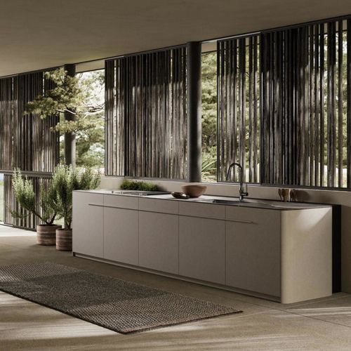 Îlot de cuisine d'extérieur - HAIKU - Key cucine - moderne / minimaliste / en marbre
