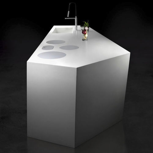 Îlot de cuisine en Corian® - Y45 - Key cucine - de petite taille / pour cuisine / intégré