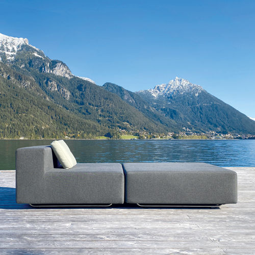Ottoman contemporain - LOOP - april furniture - en Sunbrella® / carré / imperméable