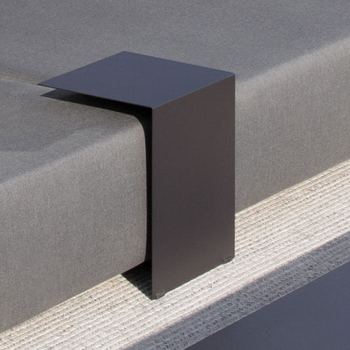 Table d'appoint contemporaine - FOLD - april furniture - en acier inoxydable / avec piètement en acier inoxydable / carrée