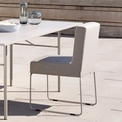 Chaise de jardin contemporaine - CHER - april furniture - d'extérieur / de terrasse / en acier inoxydable
