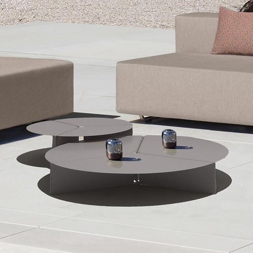 Table basse contemporaine - PEACE - april furniture - en métal / avec piètement en métal / ronde