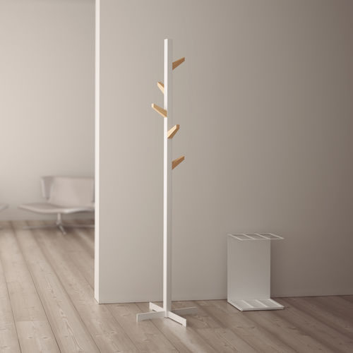 Porte-manteau sur pied - SECOND TREE - Systemtronic - contemporain / en acier / en chêne