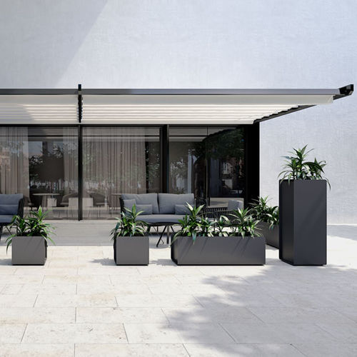 Jardinière en aluminium - CREPE - Systemtronic - rectangulaire / contemporaine / pour espace public