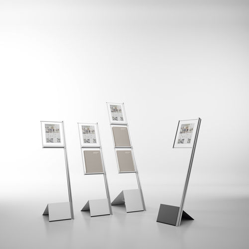Panneau d'affichage sur pieds hauts - IFLAG - Systemtronic - d'intérieur / en aluminium / en aluminium