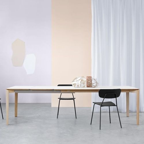 Table contemporaine - Touché - Sculptures Jeux - en chêne / en stratifié / avec piètement en chêne