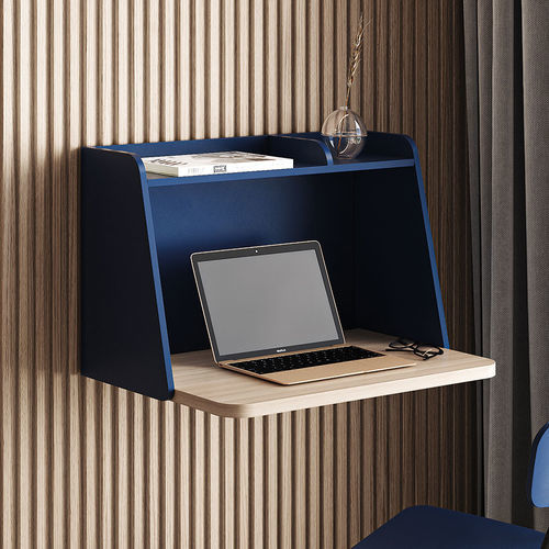 Meuble secrétaire design scandinave - Workin Mini Fix - Sculptures Jeux - en chêne / en stratifié / avec rangement intégré