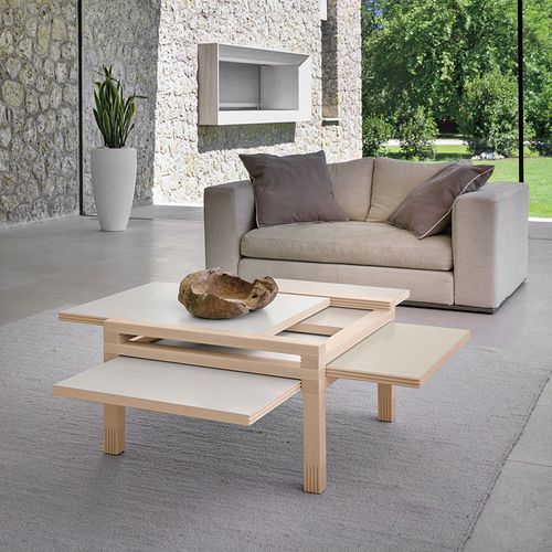 Table basse design scandinave - Par4 - Sculptures Jeux - en chêne / en hêtre / en noyer américain