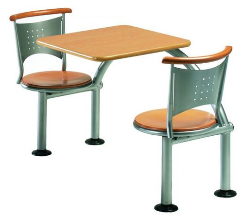 Ensemble table et chaises contemporain - NERO - Redi - en métal peint / en plastique / carré