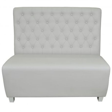 Banquette classique - DULCE - Redi - en cuir / avec dossier / grise