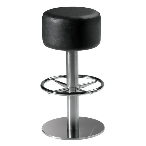 Tabouret de bar contemporain - SIMPSON - Redi - avec piètement en acier inoxydable / tapissé / avec repose-pieds
