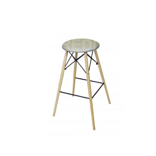 Tabouret de bar contemporain - TIM-SW - Redi - avec piètement en hêtre / tapissé