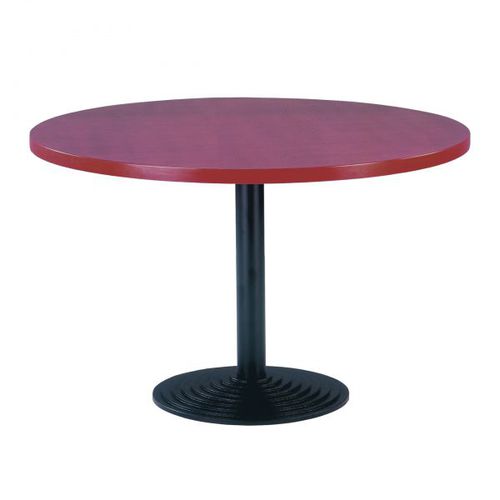 Table contemporaine - 267 - Redi - en hêtre / avec piètement en fonte / ronde