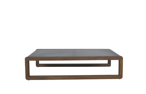 Table basse contemporaine - DUAL - Il Giardino di Legno - en teck / en verre / rectangulaire