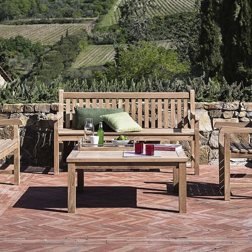 Banc de jardin classique - Classica - Il Giardino di Legno - en teck / avec dossier / avec accoudoirs