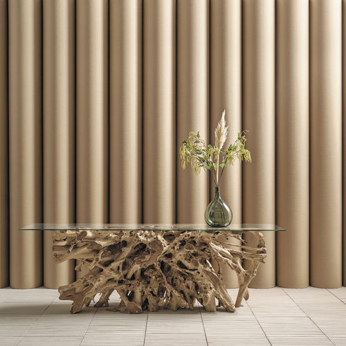 Table à manger contemporaine - Radice - Il Giardino di Legno - en verre / avec piètement en bois / rectangulaire
