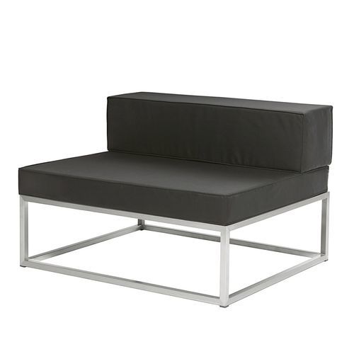 Fauteuil contemporain - Manhattan - Il Giardino di Legno - en tissu / en acier inoxydable brossé / noir