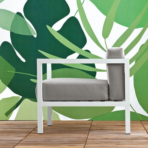 Fauteuil contemporain - Lui & Lei - Il Giardino di Legno - en tissu / en aluminium / avec coussin amovible