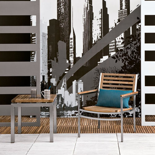 Fauteuil contemporain - Berbeda - Il Giardino di Legno - en teck / en teck / en acier inoxydable