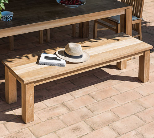 Banc de jardin contemporain - Ratio - Il Giardino di Legno - en teck / sans dossier / sans accoudoirs