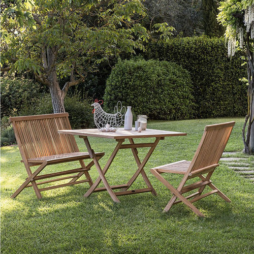 Banc de jardin classique - Classica  - Il Giardino di Legno - en teck / avec dossier / sans accoudoirs