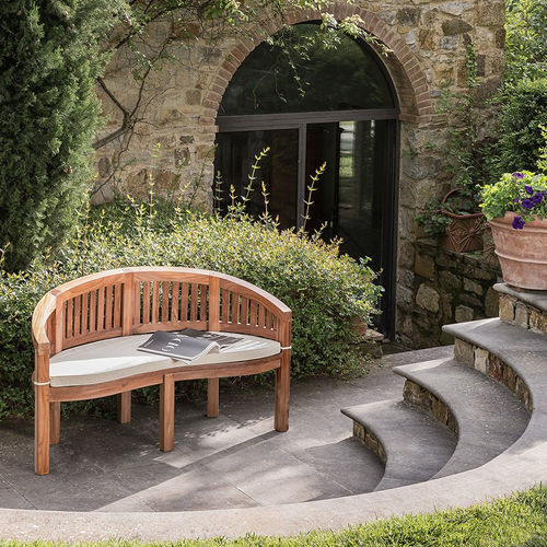 Banc de jardin classique - Georgetown - Il Giardino di Legno - en teck / avec dossier / avec accoudoirs