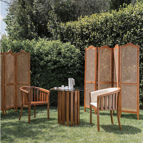 Fauteuil traditionnel - Georgetown - Il Giardino di Legno - en tissu / en teck / en teck