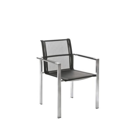 Chaise contemporaine - Adamas - Il Giardino di Legno - d'extérieur / en Batyline® / avec piètement en acier inoxydable