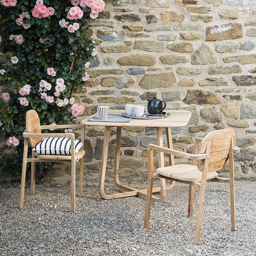 Chaise de salle à manger contemporaine - Pebbles - Il Giardino di Legno - d'intérieur / en teck / avec piètement en teck