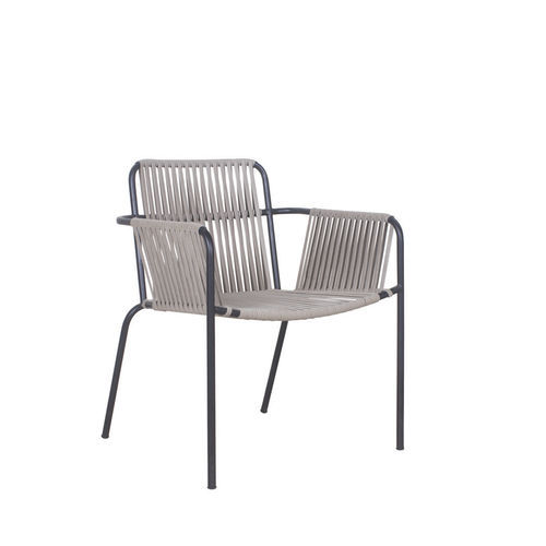 Chaise de jardin contemporaine - Remix - Il Giardino di Legno - d'extérieur / en corde / avec piètement en aluminium