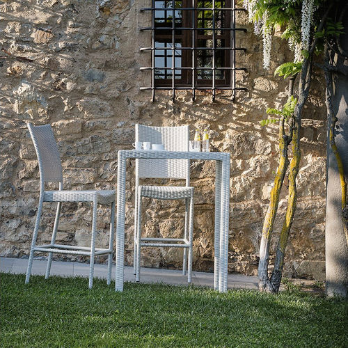 Chaise de bar contemporaine - Tonga - Il Giardino di Legno - d'extérieur / en PVC / avec piètement en aluminium