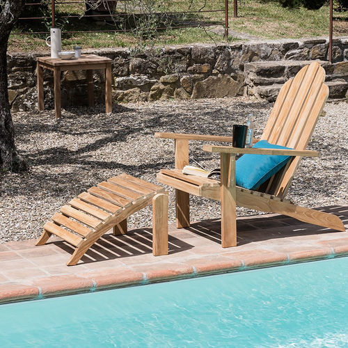 Bain de soleil classique - Riviera - Il Giardino di Legno - en teck / en teck / marron