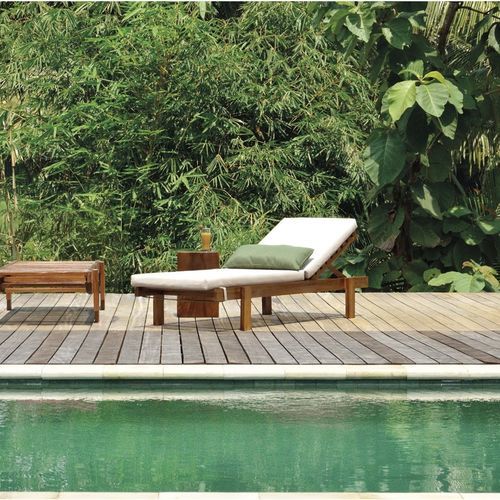 Bain de soleil contemporain - Classica - Il Giardino di Legno - en tissu / en teck / en teck