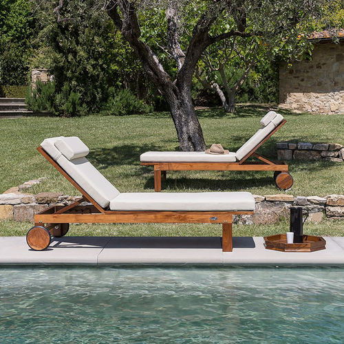 Bain de soleil contemporain - Georgetown - Il Giardino di Legno - en tissu / en teck / en teck