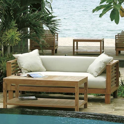 Canapé contemporain - Saint Tropez - Il Giardino di Legno - de jardin / en tissu / avec accoudoirs