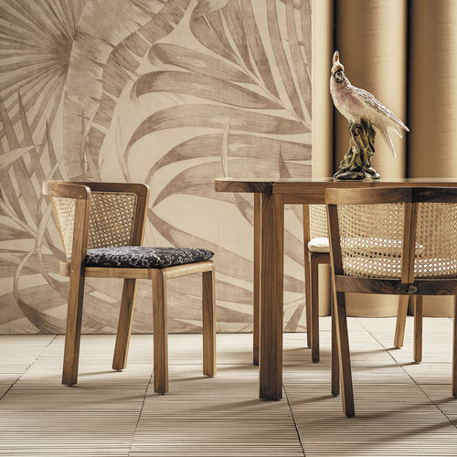 Chaise de salle à manger contemporaine - Dual - Il Giardino di Legno - d'extérieur / d'intérieur / en tissu